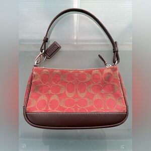 Vintage Coach Signature C Demi shoulder bag style 6094 - Brown & Red